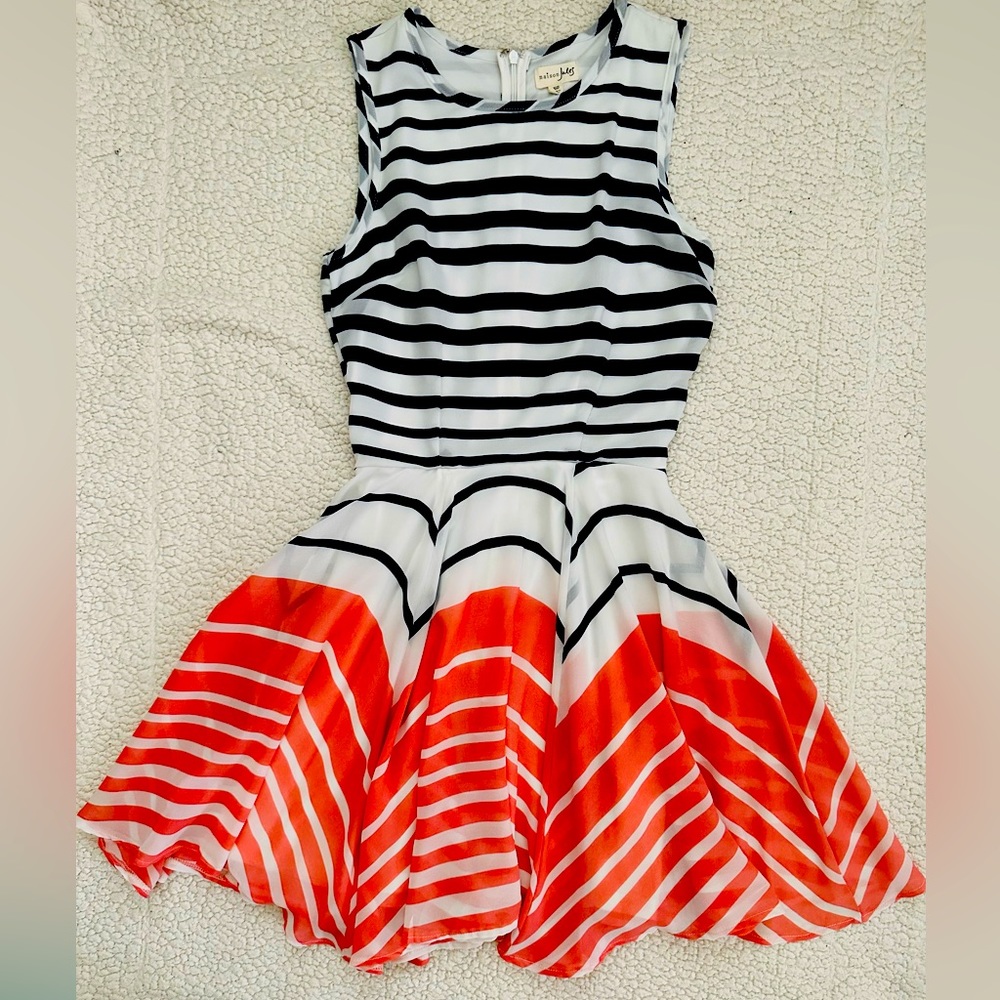 Maison Jules Blue & Pink Stripes Twirly Mini Dress. Very good condition. Size XS